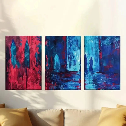 3pcs Dark abstract street Wall Art Set Canvas Framed 40x60cm - High Quality Print 100% Australian Made Wall Canvas Ready to Hang - Bella Home Decor