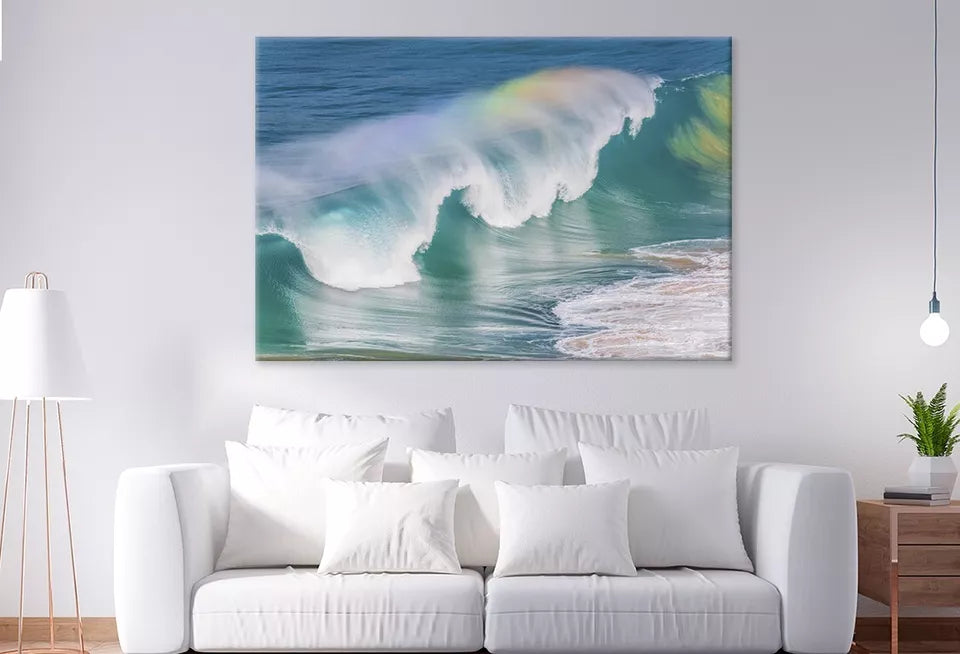 Sea Water Rainbows In The Wave Wall Art Decor 100% Australian Made - Bella Home Decor