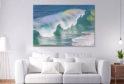 Sea Water Rainbows In The Wave Wall Art Decor 100% Australian Made - Bella Home Decor