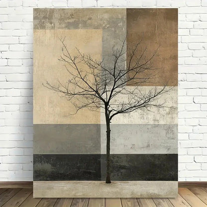Beautiful Modern Abstract Tree Painting 40x60cm Metal Print Ready to Hang - Bella Home Decor