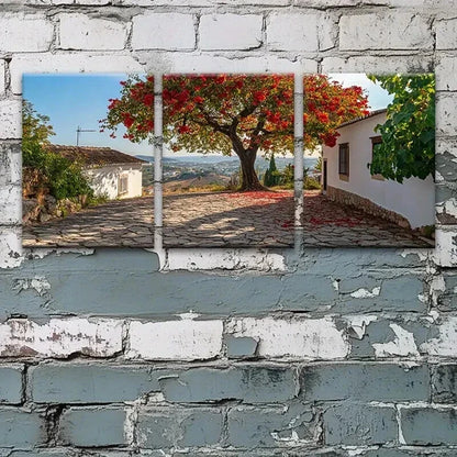 3pcs The Trees in the Yard Flowers Perfect Wall Art Set Canvas Framed 60x90cm - High Quality Print 100% Australian Made Wall Canvas Ready to Hang - Bella Home Decor