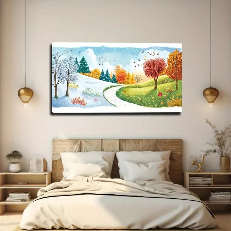 Modern Bohemian Nature Wall Art Canvas Office Home Room Framed 120x60cm