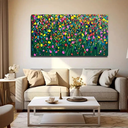 Star Dot Flower Suitable Wall Art Canvas Office Home Room Framed 120x60cm