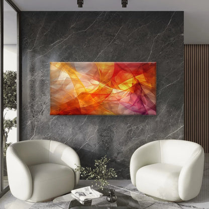 Colorful Abstract Expressionist Wall Art Canvas Office Home Room Framed 120x60cm
