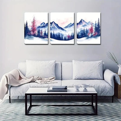 3pcs Mountain Landscape Rustic Coastal Perfect Wall Art Set Canvas Framed 40x60cm - High Quality Print 100% Australian Made Wall Canvas Ready to Hang - Bella Home Decor
