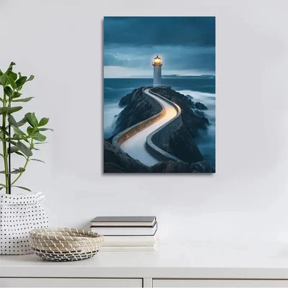 Beautiful Lighthouse Suitable Painting  40x60cm Metal Print Ready to Hang - Bella Home Decor