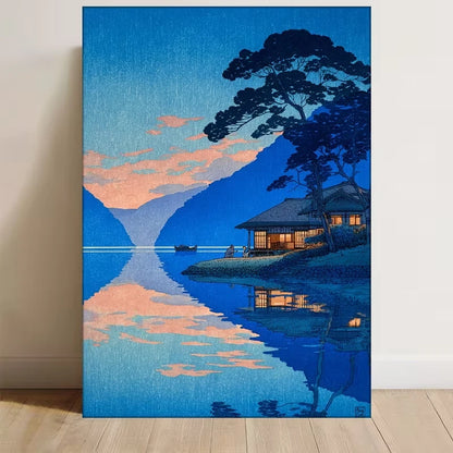 'Daybreak Over Lake Yamanaka Metal Print Ready to Hang - Bella Home Decor