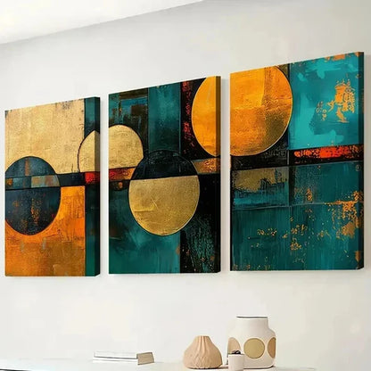 3pcs Stylish Abstract Geometric Graphic Perfect Wall Art Canvas Unframed – High Quality Print 100% Australian Made Wall Canvas