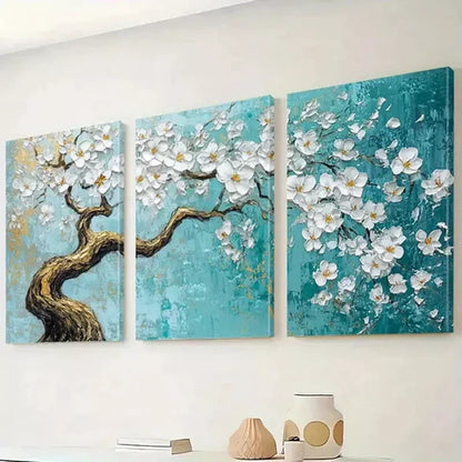 3pcs Classic Modern Landscape Cherry Art Set Canvas Unframed - High Quality Print 100% Australian Made Wall Canvas - Bella Home Decor