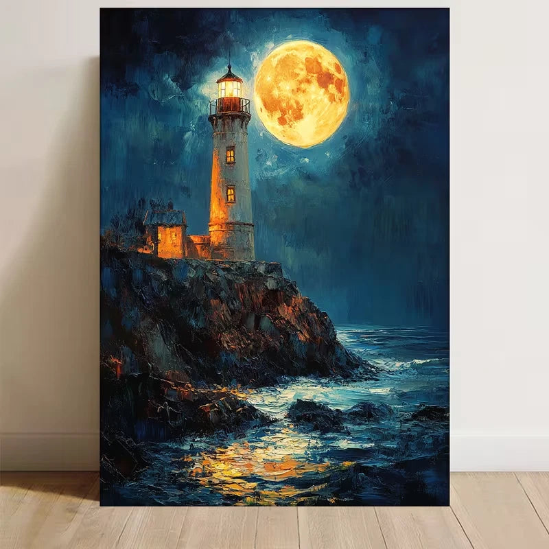 Coastal Nautical Lighthouse    60x90cm Metal Print Ready to Hang