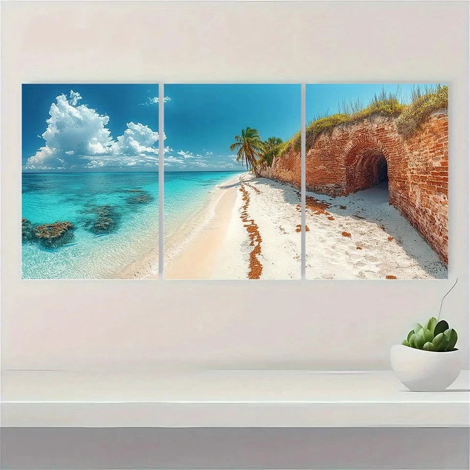 3pcs Dry Tortugas National Park Metal Print Ready to Hang Art