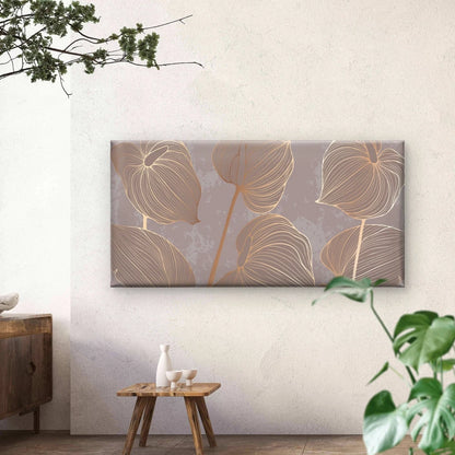 Abstract Floral pattern Wall Art Canvas Office Home Room Framed 120x60cm - Bella Home Decor