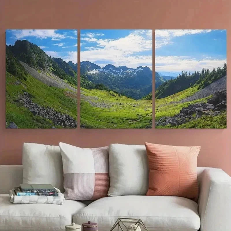 3pcs National Park Washington Decor Perfect Wall Art Canvas Framed 60x90cm