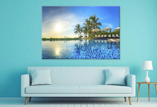 Pool Resort In Da Nang, Vietnam   Wall Art Decor 100% Australian Made - Bella Home Decor