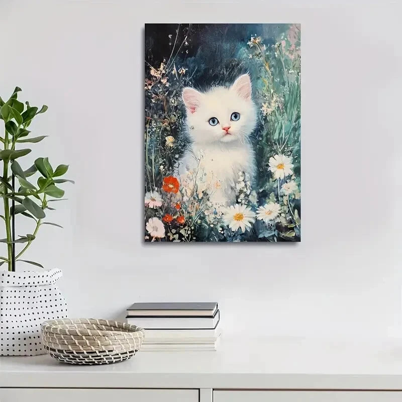 Beautiful Adorable Ragdoll Kitten Painting  40x60cm Metal Print Ready to Hang