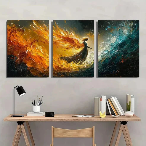 3pcs Guardian Angel Unique Giclée Perfect Wall Art Canvas Unframed - High Quality Print 100% Australian Made Wall Canvas