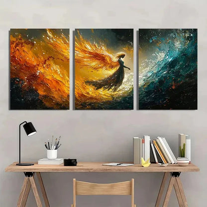 3pcs Guardian Angel Unique Giclée Perfect Wall Art Canvas Unframed - High Quality Print 100% Australian Made Wall Canvas