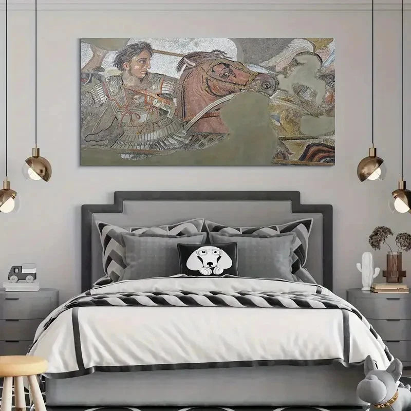 Retro Egyptian Style Abstract Wall Art Canvas Office Home Room Framed 120x60cm