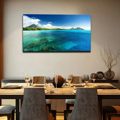 Impressionist Mountain Moon Wall Art Canvas Office Home Room Framed 120x60cm