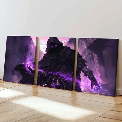 3pcs Anime Art Demon Grim Reaper Modern Wall Art Canvas Unframed - High Quality Print 100% Australian Made Wall Canvas - Bella Home Decor