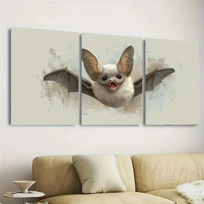 3pcs Farm Style, sucker for puns funny bat puns Wall Art Set Canvas Framed 60x90cm - High Quality Print 100% Australian Made Wall Canvas Ready to Hang - Bella Home Decor