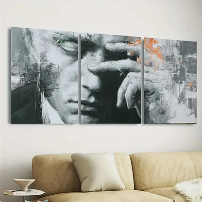3pcs Punk Art Depression Decor For Man Wall Art Set Canvas Framed 40x60cm - High Quality Print 100% Australian Made Wall Canvas Ready to Hang