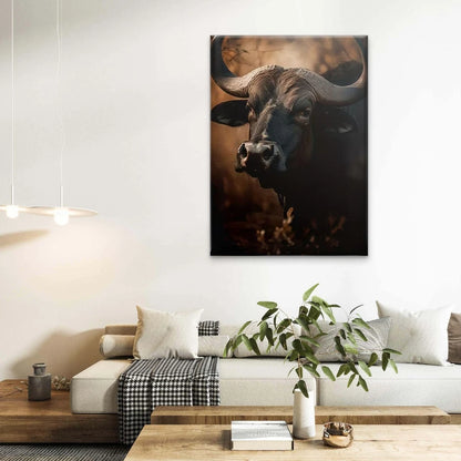 The Cape Buffalo Portrait 40x60cm Metal Print Ready to Hang