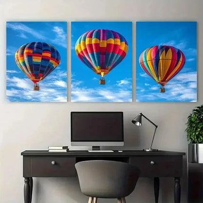 3pcs Colorful Skyline Design – Wall Art Canvas Unframed – High Quality Print 100% Australian Made Wall Canvas - Bella Home Decor