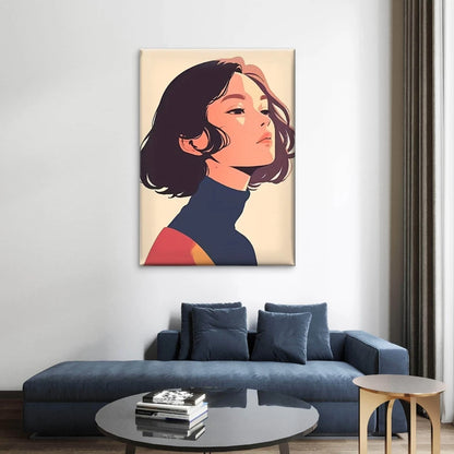 Featuring Woman's Face 40x60cm Metal Print Ready to Hang