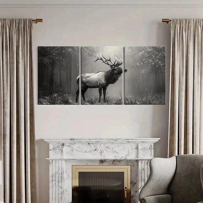 3pcs Misty Forest Scene Nature Splendor Wall Art Set Canvas Framed 50x70cm - High Quality Print 100% Australian Made Wall Canvas Ready to Hang - Bella Home Decor