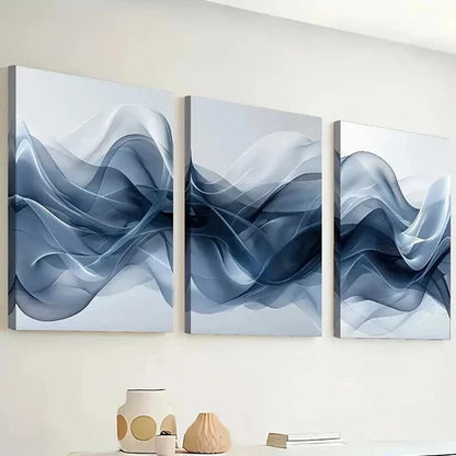 3pcs Abstract Geometric Lines Decoration Wall Art Set Canvas Unframed - High Quality Print 100% Australian Made Wall Canvas - Bella Home Decor