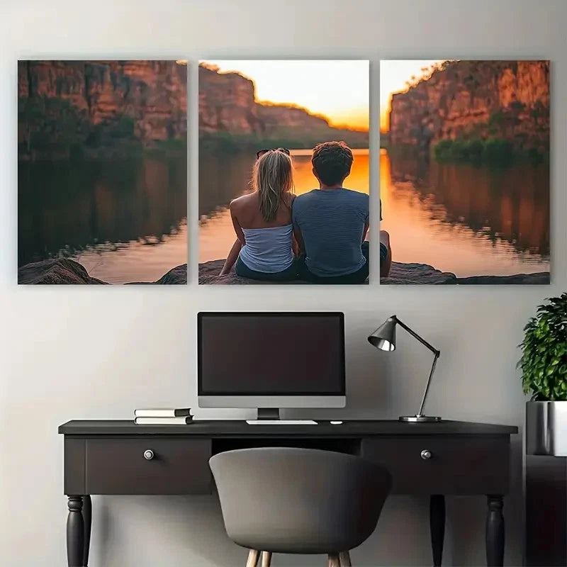 3pcs Kimberley Travel place Australia Wall Art Set Canvas Framed 40x60cm - High Quality Print 100% Australian Made Wall Canvas Ready to Hang