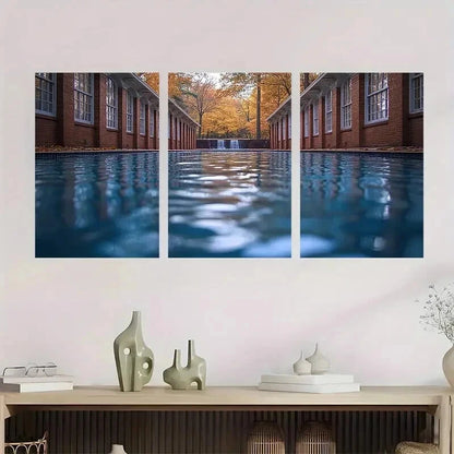 3pcs Waterfalls Crashing Over Rocks Perfect Wall Art Set Canvas Framed 60x90cm - High Quality Print 100% Australian Made Wall Canvas Ready to Hang - Bella Home Decor