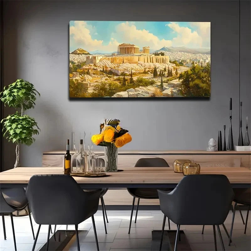 Distant Ancient Ruins Creative Wall Art Canvas Office Home Room Framed 120x60cm