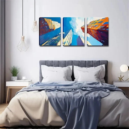 3pcs View Of The Sky Abstract Perfect Wall Art Set Canvas Framed 60x90cm - High Quality Print 100% Australian Made Wall Canvas Ready to Hang - Bella Home Decor