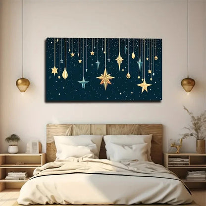 Stars Various Sizes Suitable Wall Art Canvas Office Home Room Framed 120x60cm