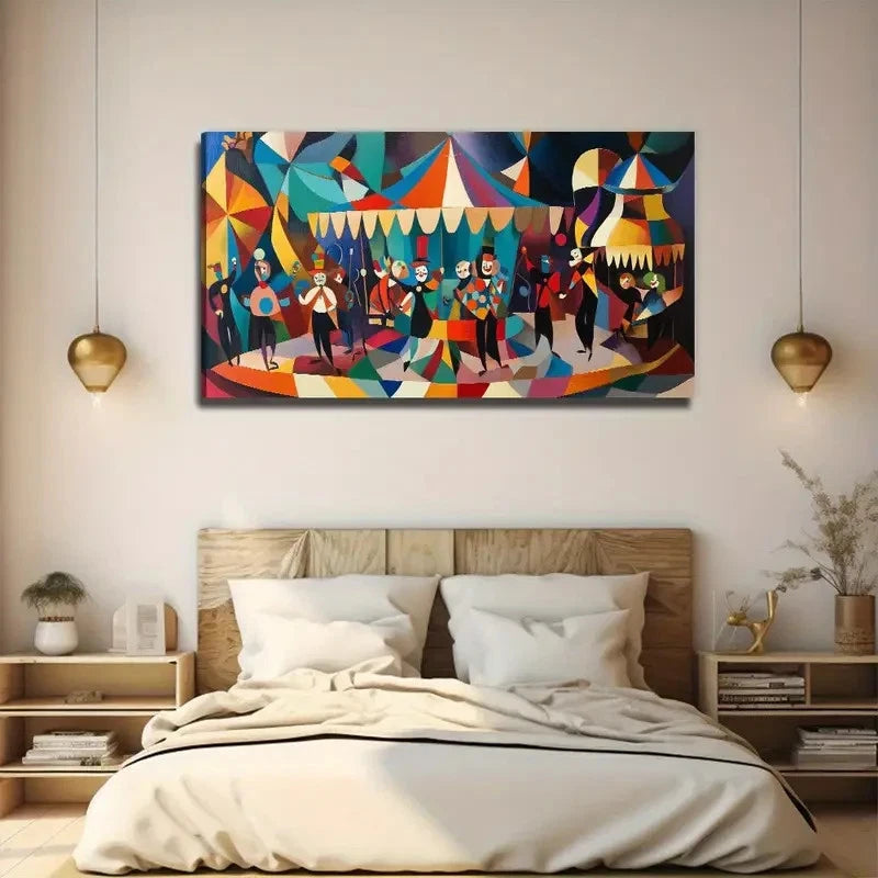 Music Hall People Wall Art Canvas Office Home Room Framed 120x60cm
