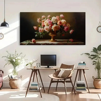 Floral Modern Landscape Deco Wall Art Canvas Office Home Room Framed 120x60cm - Bella Home Decor