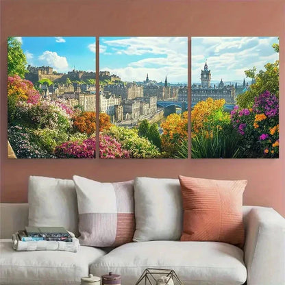 3pcs Edinburgh Edinburgh Scotland Perfect Wall Art Canvas Unframed - High Quality Print 100% Australian Made Wall Canvas - Bella Home Decor