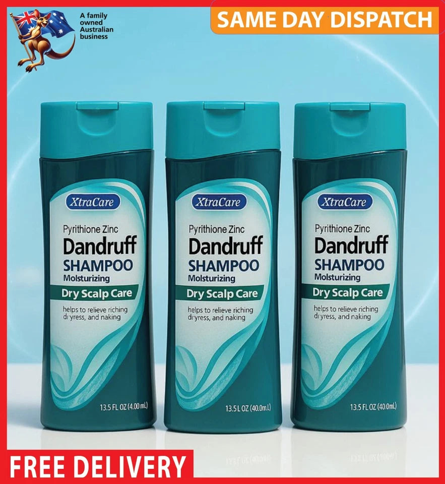 3x XtraCare Dandruff Shampoo 400ml – Dry Scalp Moisturising Soothes itching