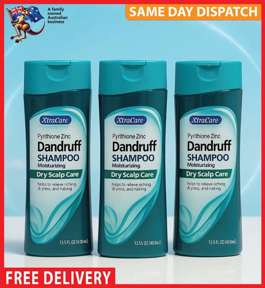 3x XtraCare Dandruff Shampoo 400ml – Dry Scalp Moisturising Soothes itching