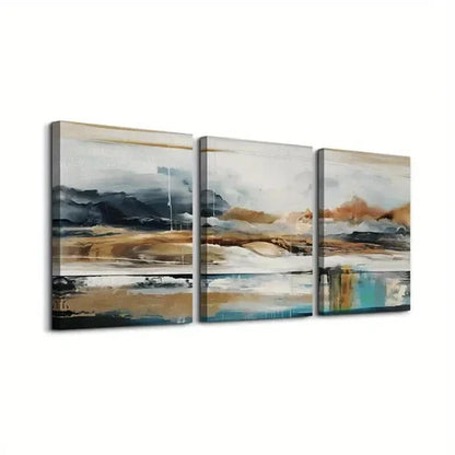 3pcs Abstract Black and White Design Wall Art Canvas Unframed - High Quality Print 100% Australian Made Wall Canvas - Bella Home Decor