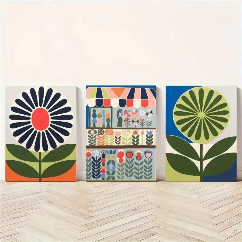 3pcs  Beauty Flowers  Decorations Painting   Wall Art Set Canvas Framed 40x60cm - High Quality Print 100% Australian Made Wall Canvas Ready to Hang - Bella Home Decor