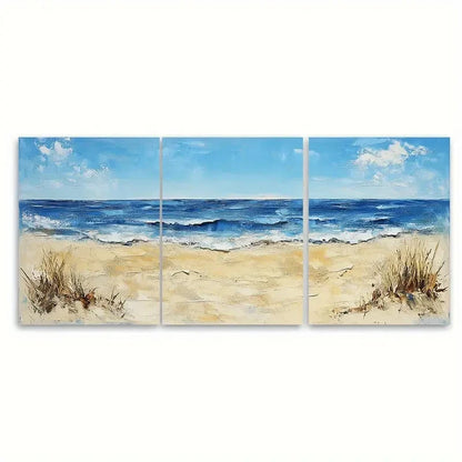 3pcs Minimalist Beach Abstract Large TO  Wall Art Set Canvas Framed 40x60cm - High Quality Print 100% Australian Made Wall Canvas Ready to Hang - Bella Home Decor