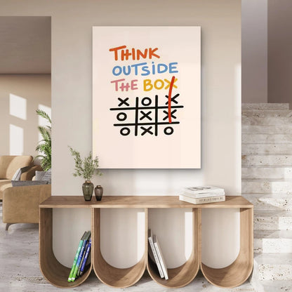 Think Outside The Box 40x60cm Metal Print Ready to Hang - Bella Home Decor