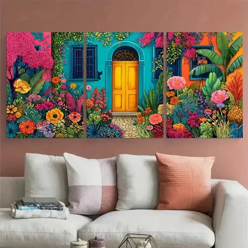 3pcs Abstract decor Wall Art Set Canvas Framed 40x60cm - High Quality Print 100% Australian Made Wall Canvas Ready to Hang - Bella Home Decor