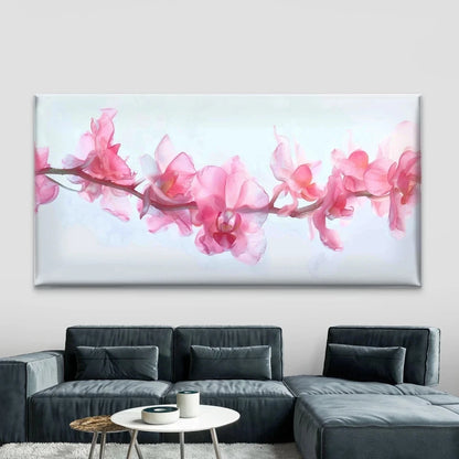 Beautiful Pink Orchid Flowers Wall Art Canvas Office Home Room Framed 120x60cm