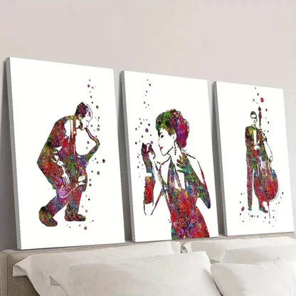 3pcs Modern Jazz Red Bubble Design Wall Art Set Canvas Unframed - High Quality Print 100% Australian Made Wall Canvas