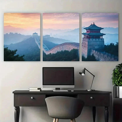 3pcs Beijing Posters China Travel Decor Perfect Wall Art Set Canvas Framed 50x70cm - High Quality Print 100% Australian Made Wall Canvas Ready to Hang - Bella Home Decor