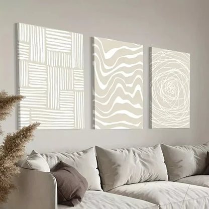 3pcs White Abstract Canvas Framed 60x90cm - High Quality Print 100% Australian Made Wall Canvas Ready to Hang